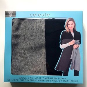 Celeste wool cashmere oversized scarf
